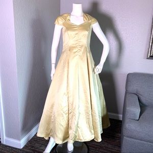 Gold Belle Costume Shiny Ball Gown 6P